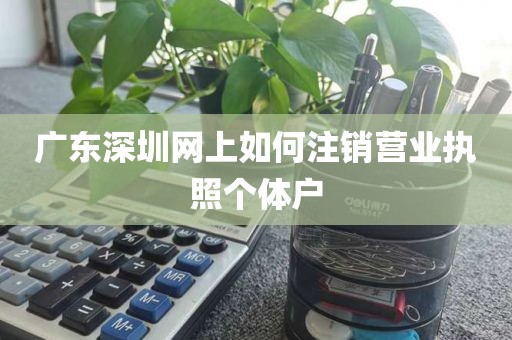 广东深圳网上如何注销营业执照个体户