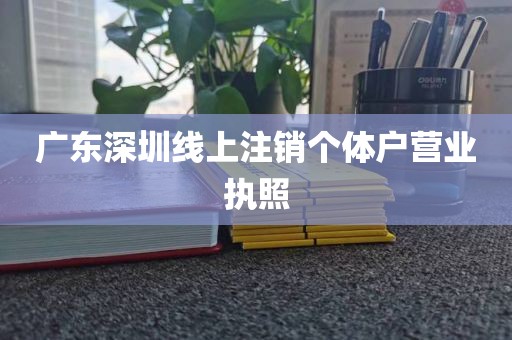 广东深圳线上注销个体户营业执照