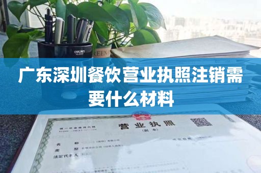 广东深圳餐饮营业执照注销需要什么材料