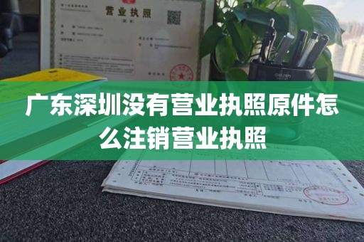 广东深圳没有营业执照原件怎么注销营业执照