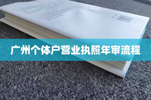 广州个体户营业执照年审流程