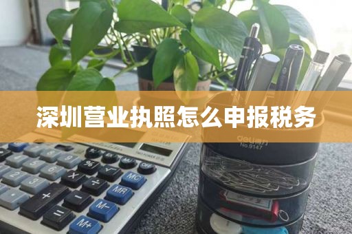 深圳营业执照怎么申报税务
