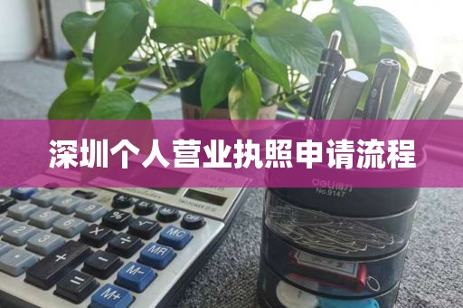 深圳个人营业执照申请流程