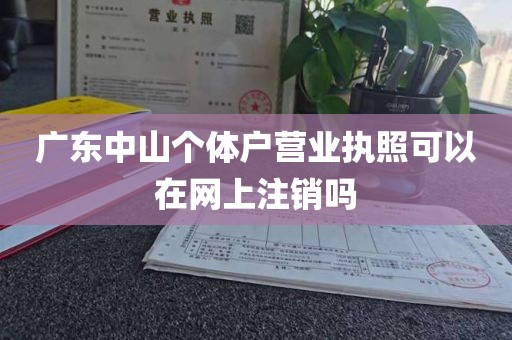广东中山个体户营业执照可以在网上注销吗