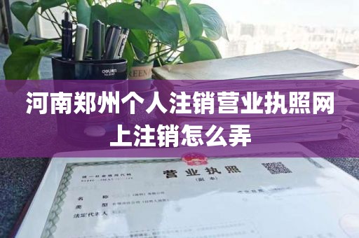 河南郑州个人注销营业执照网上注销怎么弄
