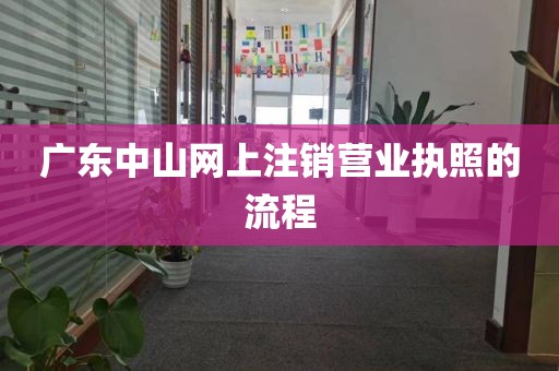 广东中山网上注销营业执照的流程