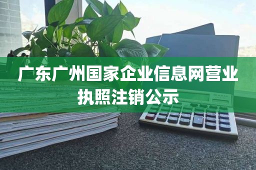 广东广州国家企业信息网营业执照注销公示
