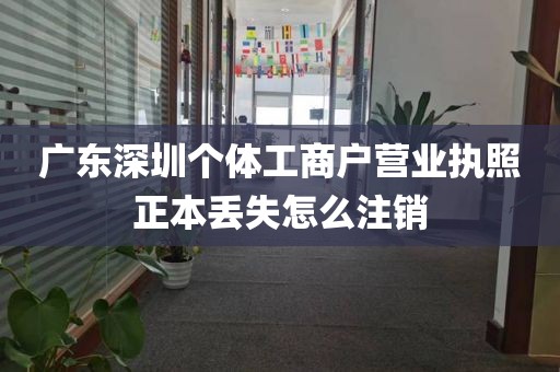 广东深圳个体工商户营业执照正本丢失怎么注销
