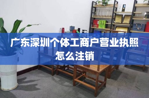 广东深圳个体工商户营业执照怎么注销
