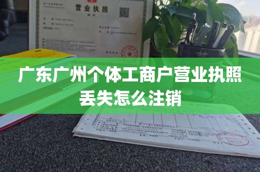 广东广州个体工商户营业执照丢失怎么注销