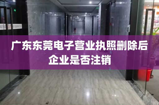 广东东莞电子营业执照删除后企业是否注销