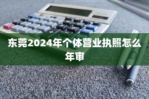 东莞2024年个体营业执照怎么年审