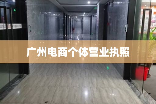 广州电商个体营业执照