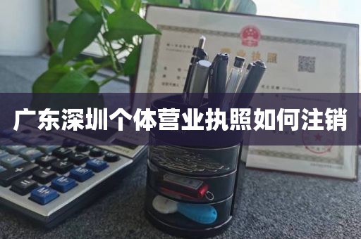 广东深圳个体营业执照如何注销