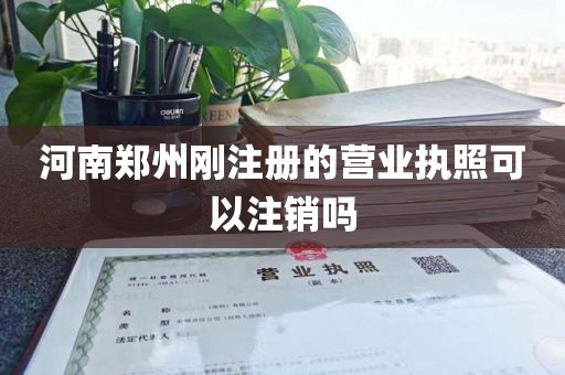 河南郑州刚注册的营业执照可以注销吗