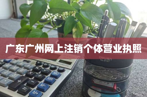 广东广州网上注销个体营业执照