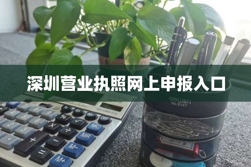 深圳营业执照网上申报入口
