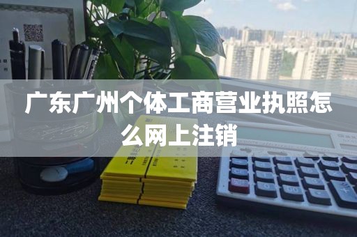 广东广州个体工商营业执照怎么网上注销