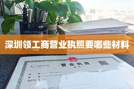 深圳领工商营业执照要哪些材料