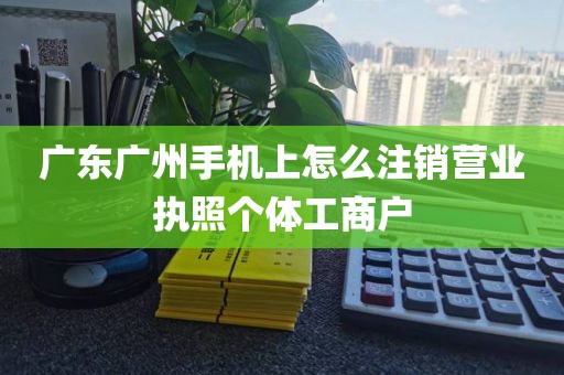 广东广州手机上怎么注销营业执照个体工商户