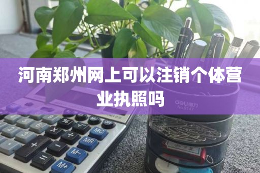 河南郑州网上可以注销个体营业执照吗