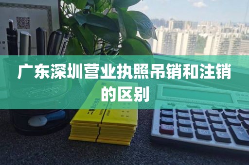 广东深圳营业执照吊销和注销的区别