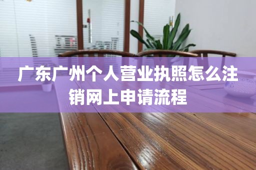 广东广州个人营业执照怎么注销网上申请流程