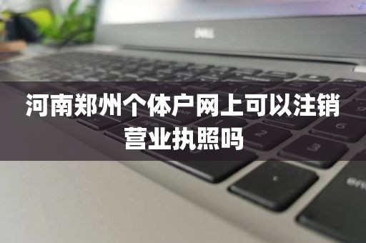 河南郑州个体户网上可以注销营业执照吗