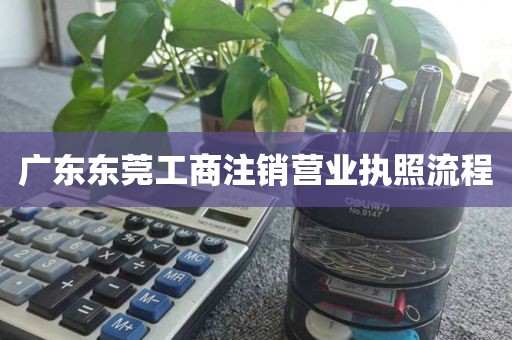 广东东莞工商注销营业执照流程