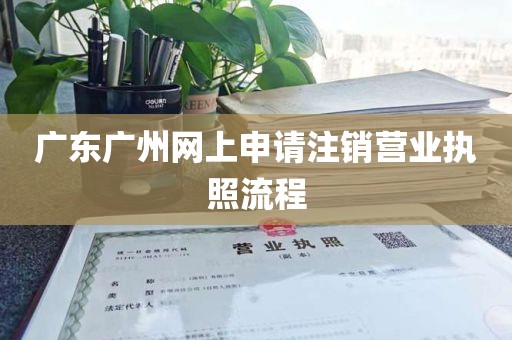 广东广州网上申请注销营业执照流程