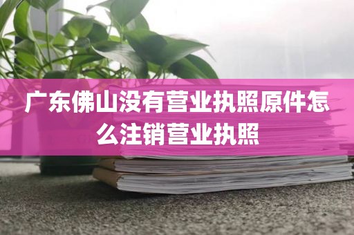 广东佛山没有营业执照原件怎么注销营业执照