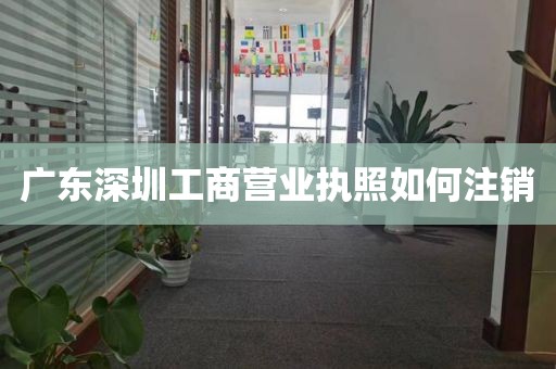 广东深圳工商营业执照如何注销